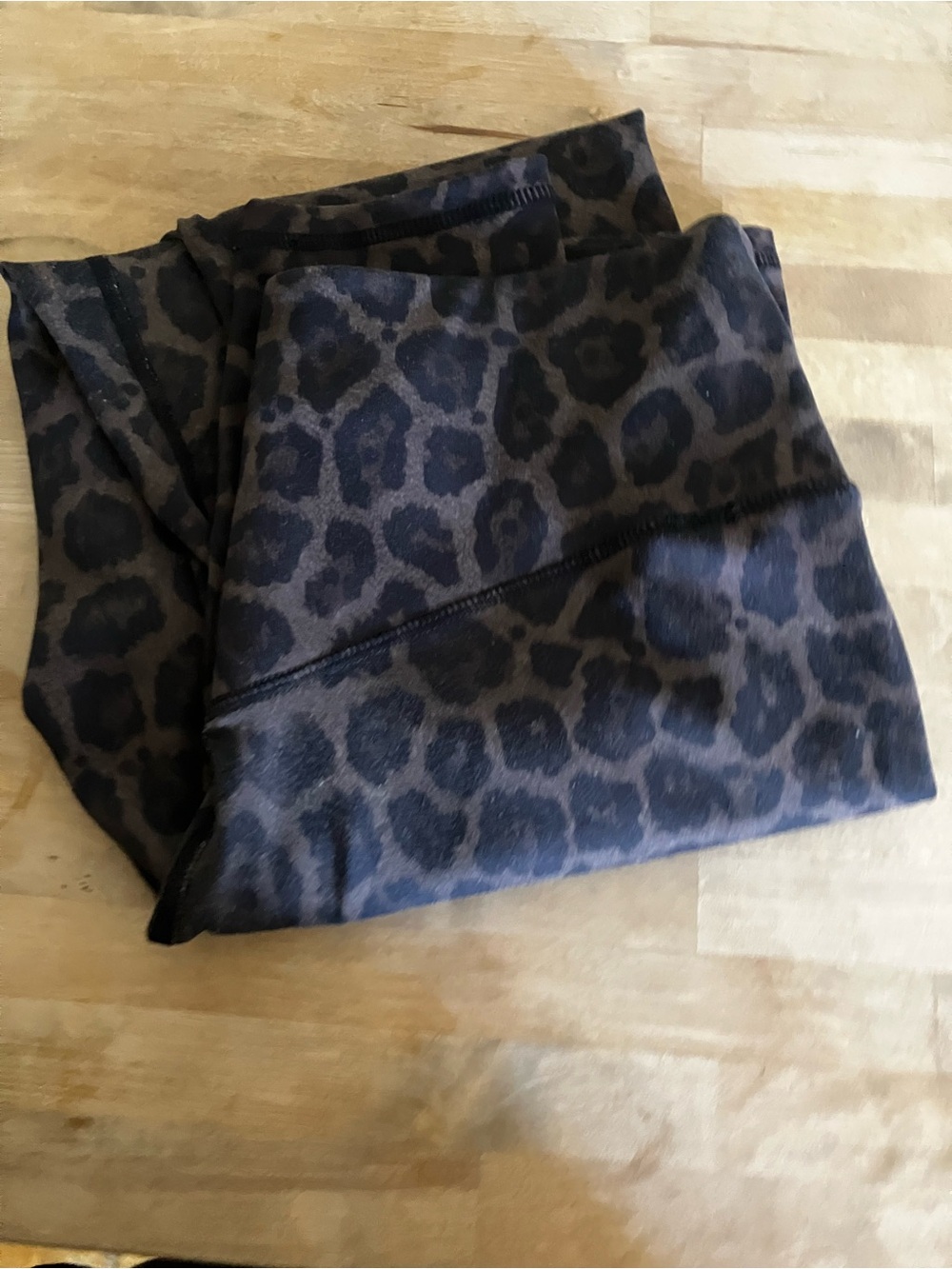 Black Leopard -Print Leggings Move Theology Size M